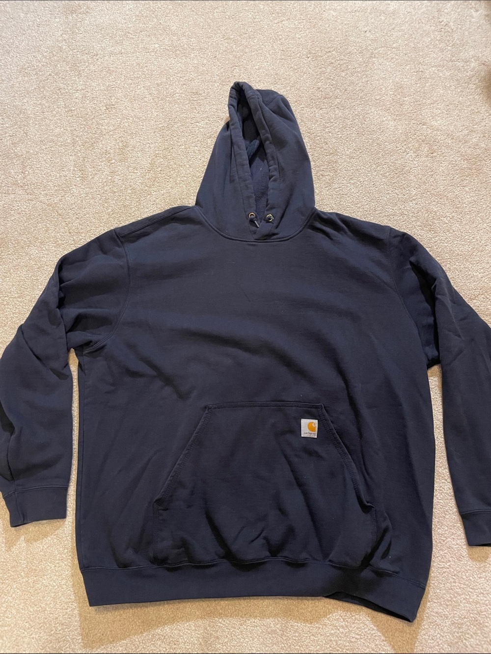 Carhartt Navy Pullover Hoodie with Front Pocket